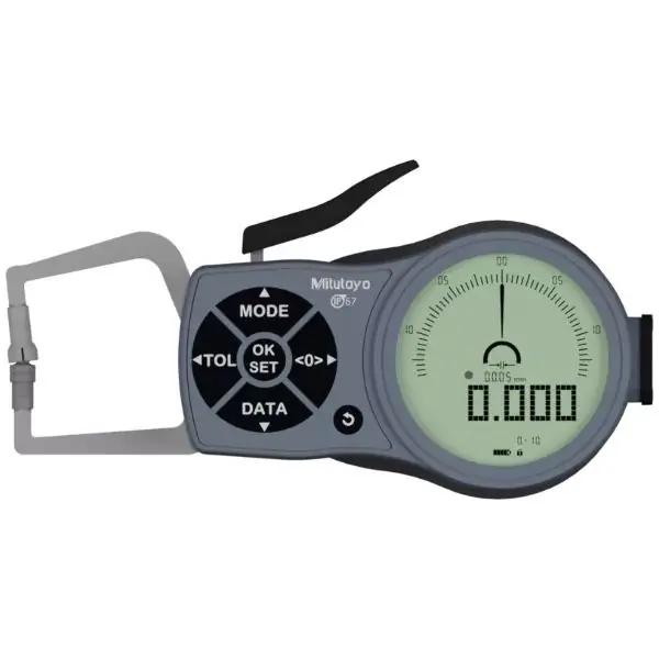 Appareil de mesure numérique à palpeur pour mesures extérieures 0-10 mm, 0,005 mm, D=6 mm assiette Top Vente