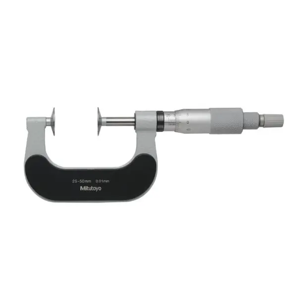 Quantité Limitée Micromètre pour mesurer la largeur des dents avec broche non tournante 25-50 mm, D=20 mm
