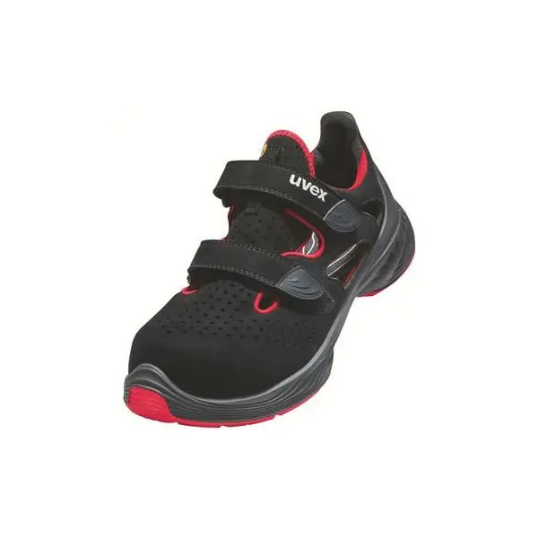 uvex 1 G2 Sandales S1 noir/rouge Largeur 14 Pointures 36 Usine Directe