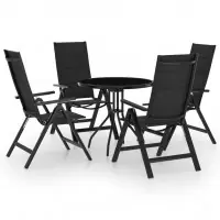Mobilier de bistro 5 pièces noir et anthracite 02_0014547 Authentique