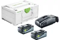 Promotion Set énergie 18V SYS 2 x 8,0 / SCA 16 + coffret SYSTAINER 3 - FESTOOL - 577327