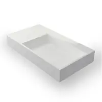 Vasque rectangulaire Vittoria II G sans per?ement finition blanc 90 x 48 cm NOVEAQUA Meilleur Choix