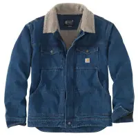 Veste Denim Sherpa relaxed fit bleu T2XL – CARHARTT – S1105478H87XXL Bon Plan