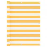 Acheter En Ligne écran de balcon brise pare vue protection confidentialité 120 x 300 cm tissu oxford blanc et jaune 02_0010074