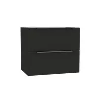 Affaire à Saisir Meuble sous vasque Plénitude partie droite pour composition 2 tiroirs noir mat 70 x 140 x 46 cm