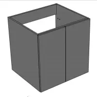Certifié Sous-vasque milano 2 portes razor ceniza poignée métal longueur 80 cm NEOVA