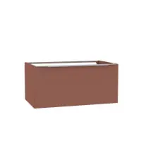Certifié Meuble sous vasque Plénitude 1 tiroir terracotta 80 x 46 cm