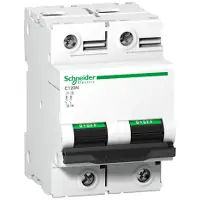 Produit De Marque Disjoncteur C120N 2P 100 A, courbe B, 10 kA - A9N18346