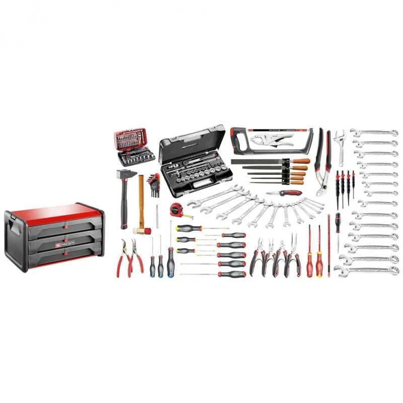 Séléction 147 outils cm.120a + boite outils-Facom BT203.M120A Nouveauté