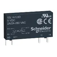 Zelio Relay – relais statique – circuit 15 à 30 V CC – sortie 24 à 280 V CC – 2A – SSL1A12BD Livraison Express