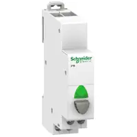 Acti9, iPB bouton-poussoir lumineux 1 NO gris + voyant vert 12...48VCA/VCC - A9E18038 Authentique