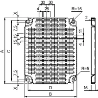 Spacial - chassis perforé Telequick - acier - pour coffret H=300xL=400mm - NSYMR34 Prix Cassé