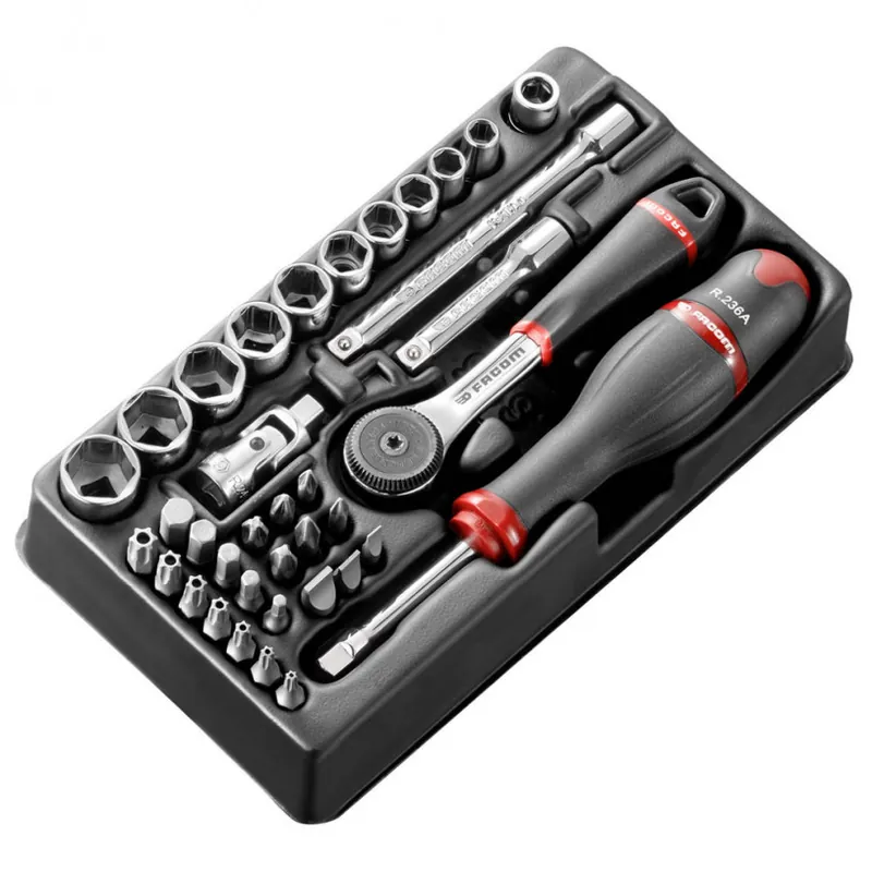 Achat Immédiat Module douilles 1/4‘ – 6 pans métrique 37 pièces – Facom MOD.R161-66