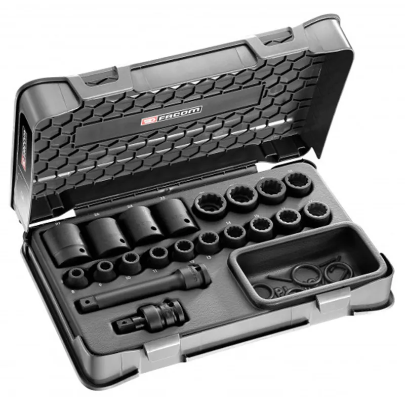 > Coffret douil 1/2‘ impact 12p 8-27mm – Facom NSD.500A Authentique