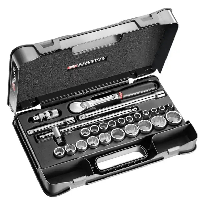 Quantité Limitée > Coffret douil 1/2‘ 12p mm sl.161 26pc - Facom SL.161-4P12