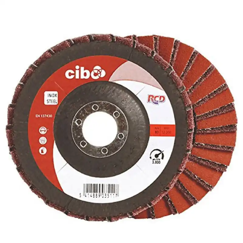 Prix Réduit Disque à Lamelle Bombé Support Fibre - CUBITRON/TEX RDC? - ?125 MM - Grain Moyen - RCD/ME/125