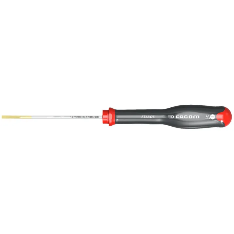 Tournevis Plat Lame Fraisée FACOM PROTWIST? - Fente 3,0X0,5 - Lame 75MM - AT3X75 Commander Vite