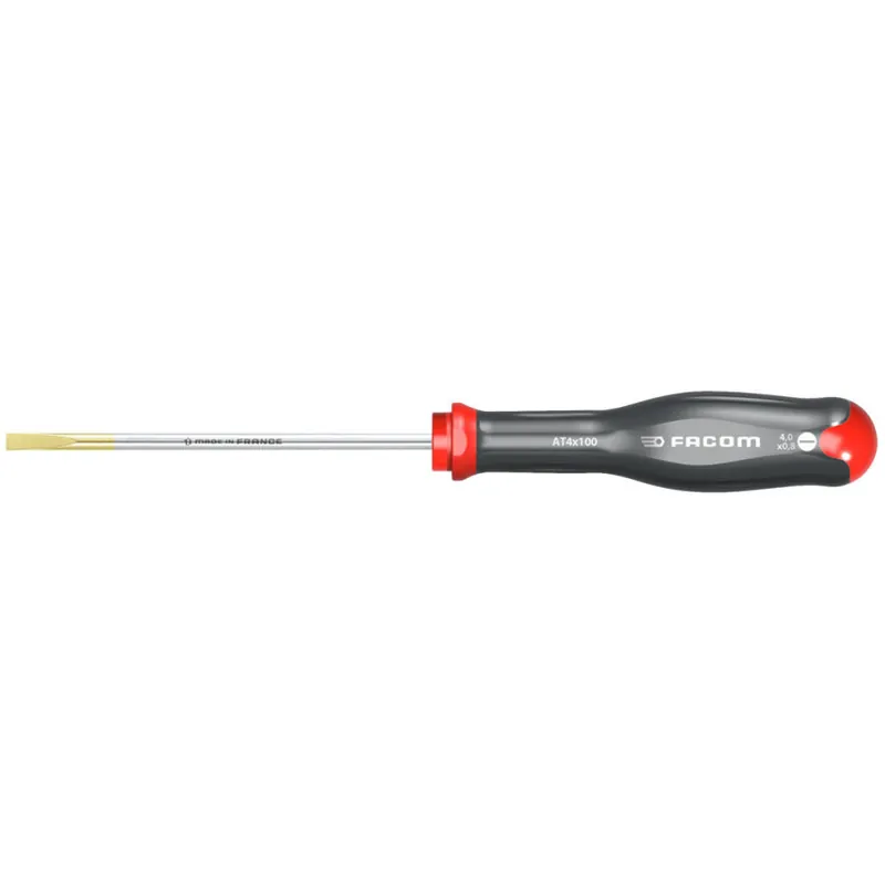 Tournevis Plat Lame Fraisée FACOM PROTWIST? – Fente 4,0X0,8 – Lame 100MM – AT4X100 Commander Vite