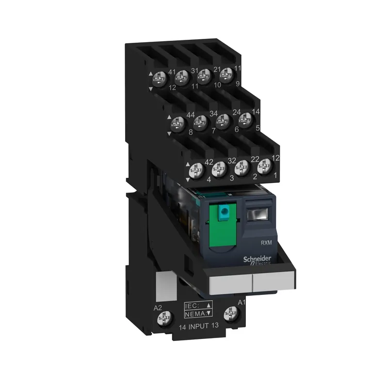 Zelio Relay RXM – relais monté sur embase cont séparés – 4OF – 6A – test – 24VDC Seulement Aujourd&rsquo;hui