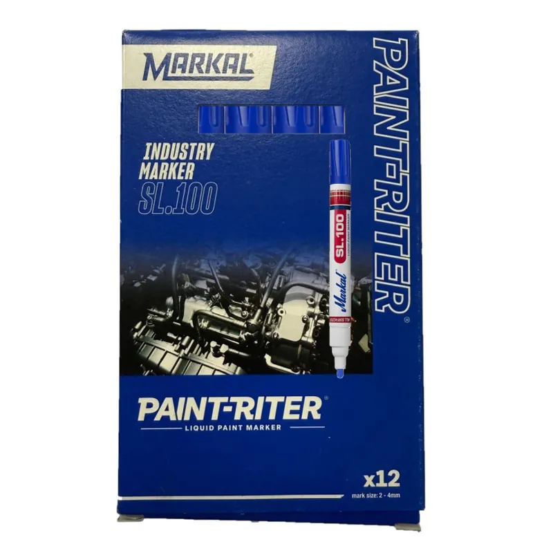 12 Marqueurs Peinture Indélébile Toutes Surfaces MARKAL? SL.100 – Mine 3MM – BLEU Offre Limitée