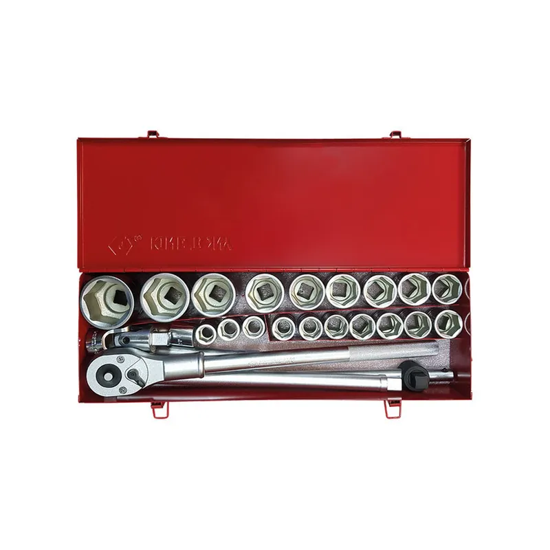 Coffret Cliquet/Douille ?" 6 Pans - Coffret Métal 25 Pcs - King Tony Prix Bas