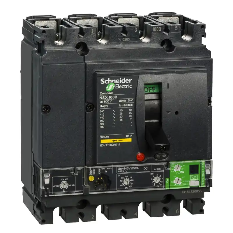 Achat Immédiat Compact NSX250F – disjoncteur différentiel – 4P 36KA Micrologic 4.2AB Vigi 240A