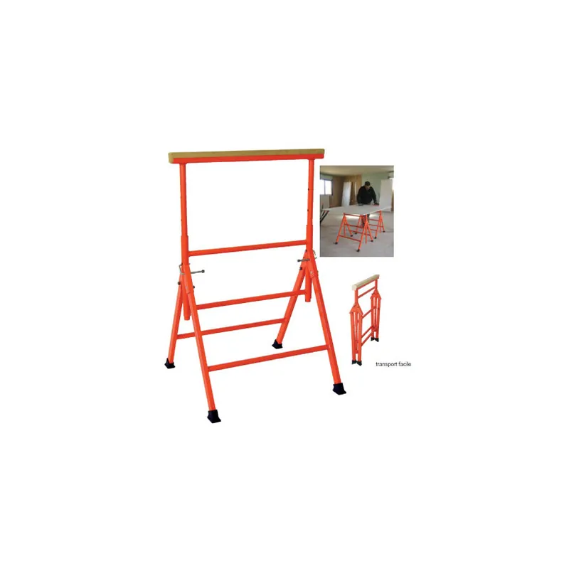 Acheter Direct Tréteau Professionnel Réglable & Pliable - Poutre bois - MOB