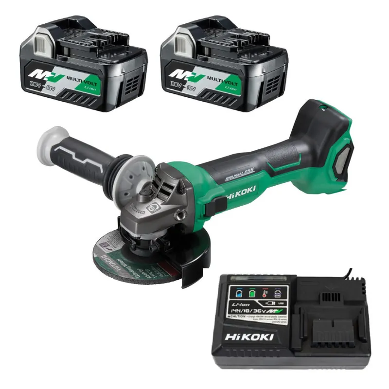 Meuleuse Angulaire Ss Fil 18/36V HIKOKI? ?125 + HitCase - 2 Batteries et Chargeur - G3613DEWQZ Achat Immédiat
