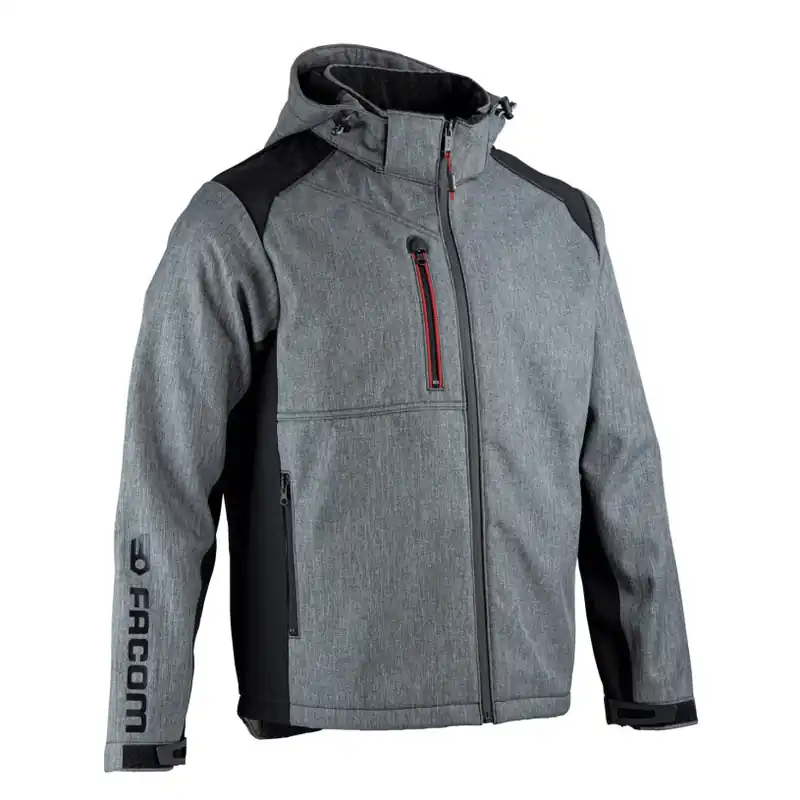Veste Softshell TRIAL Bicolore Capuche Amovible Waterproof – FACOM Taille 6 Affaire à Saisir