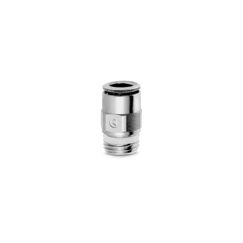 Raccord Instantané Laiton Nickelé Droit - Tuyau ?14 Extérieur - G1/2" Male Prix Promo