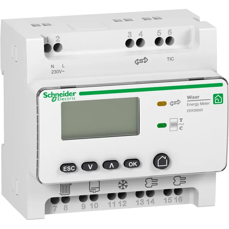 Wiser Energy – compteur des usages électriques RT2012 – avec 5 TC fermés 80A Authentique
