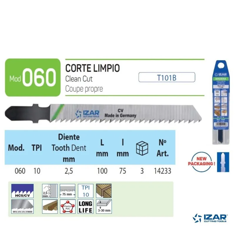 LAME SCIE Sauteuse Bois - Etui de 3 Lg 75 MM - Capacité 3 > 30 MM Produit De Marque