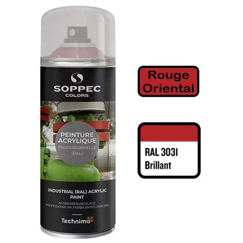 Jusqu&rsquo;à épuisement Des Stocks 6 Peintures Acryliques Aérosol 520 ML Rouge Oriental – 3031