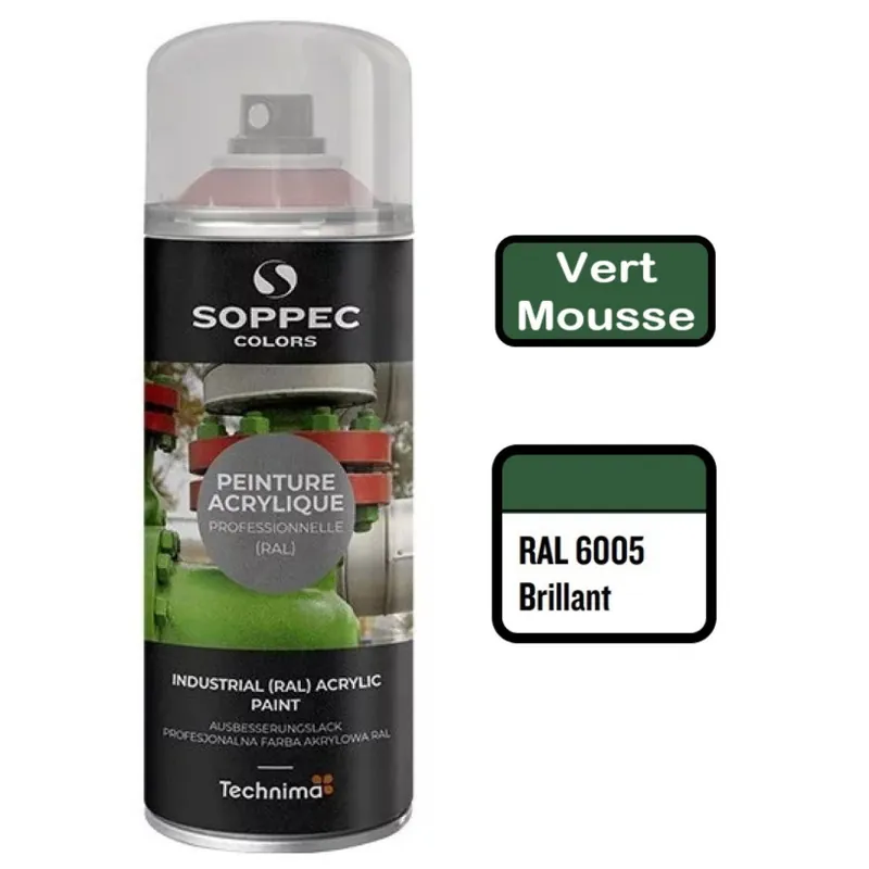 Jusqu'à épuisement Des Stocks Peinture Acrylique Aérosol 520 ML Vert Mousse - 6005