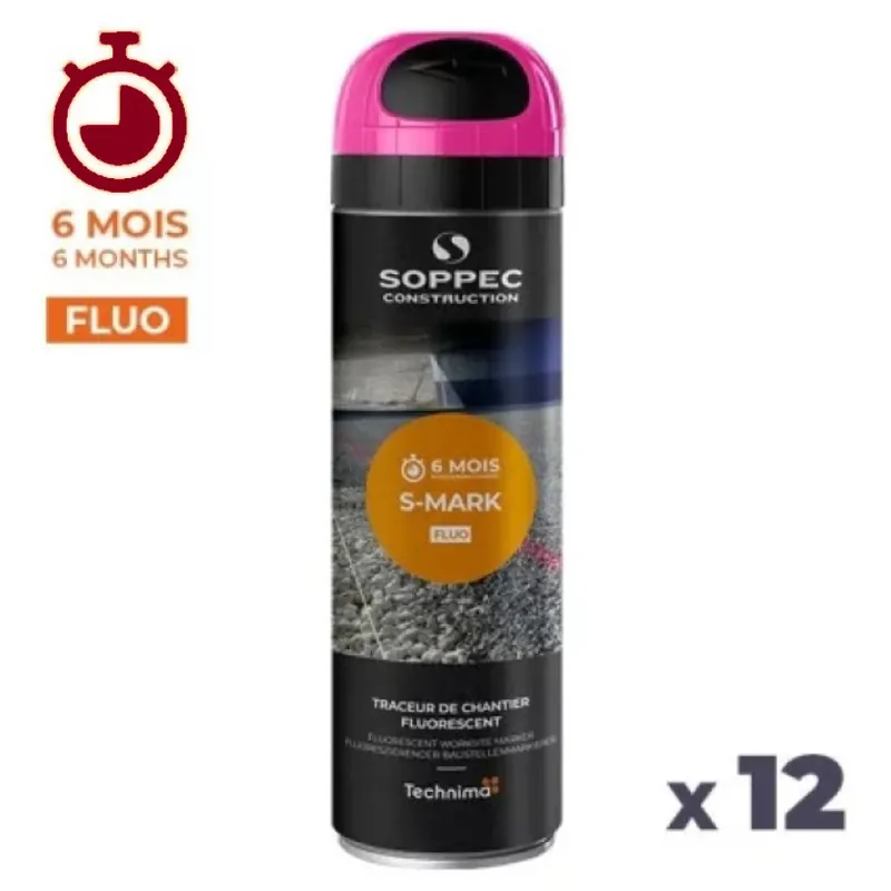 12 Traceurs De Chantier Aérosol 650ML – Longue Durée Maxi 6 Mois Cerise Fluo Achetez Aujourd&rsquo;hui
