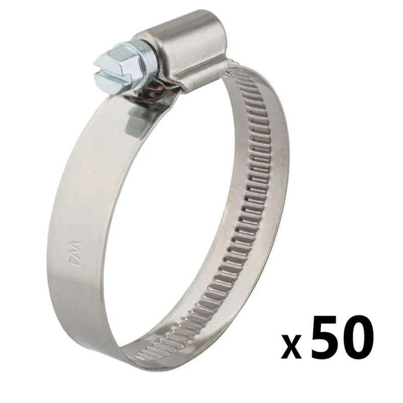 Paiement Sécurisé 50 Colliers de Serrage Inox 304 - Vis Tangente - Feuillard 12MM ? 20>32 MM