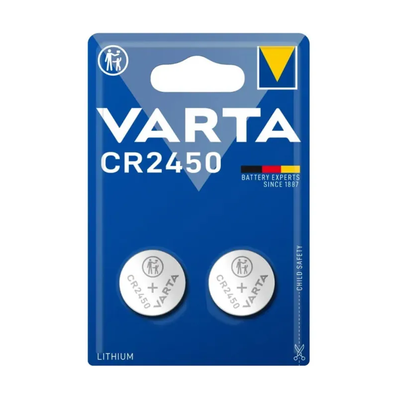 Pile Bouton Lithium VARTA – 3V – CR2450 – Lot de 2 Usine Directe