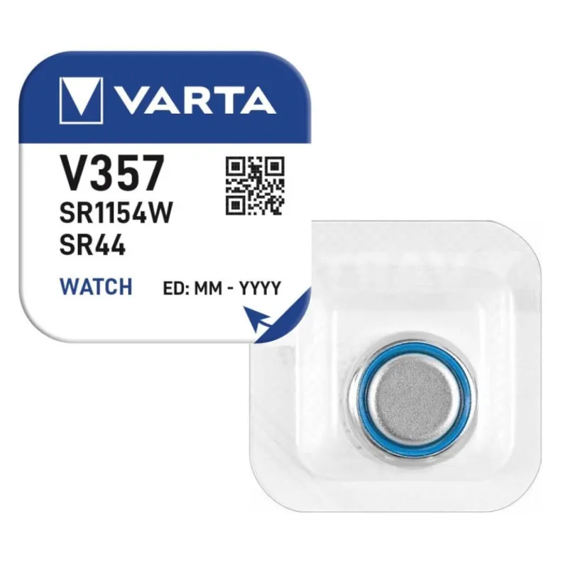 Pile Bouton Oxyde d‘Argent VARTA – 1,55V – SR44/SR1154W Seulement Aujourd&rsquo;hui