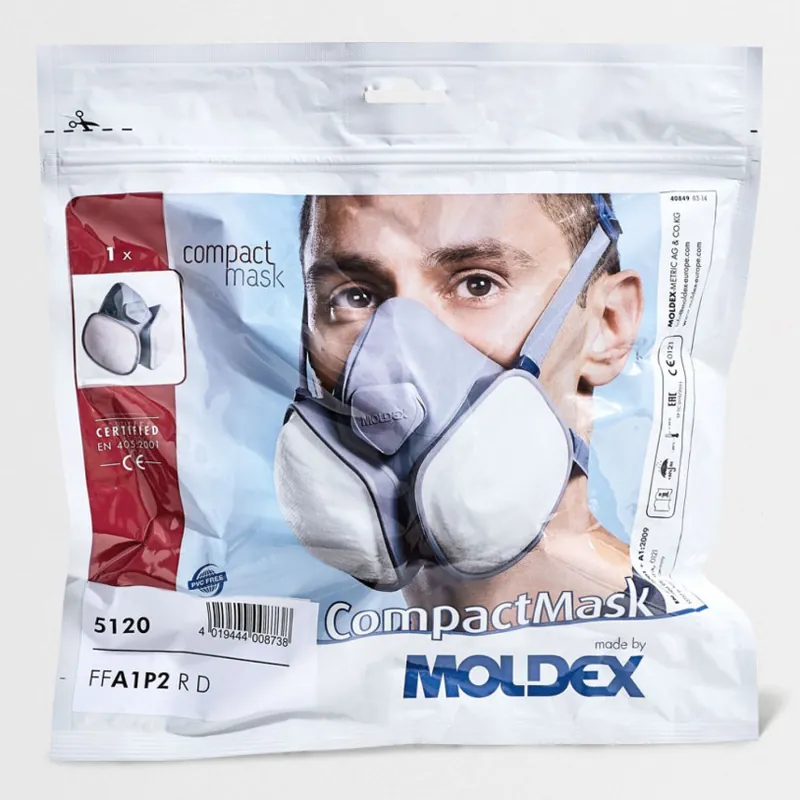 1/2 Masque Filtres Intégrés Gaz/Particule MOLDEX CompactMask?FFA1P2RD Vente Directe