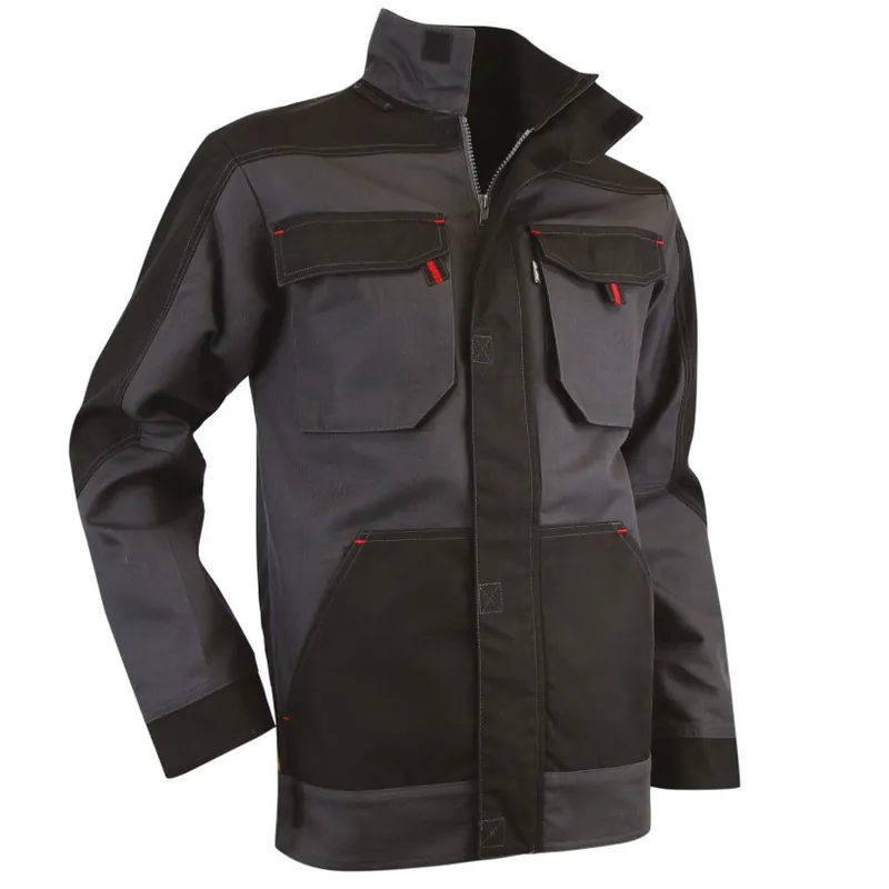BLOUSON Gris/Noir-Cot/Poly-CERAMIQUE - T3(42/44-M) Satisfait Ou Remboursé
