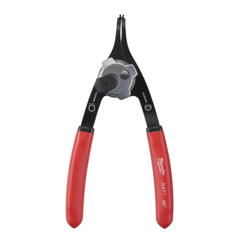 Pince Circlips Réversible Milwaukee? PLIER - Courbée 45° - Moyen Model Prix Réduit