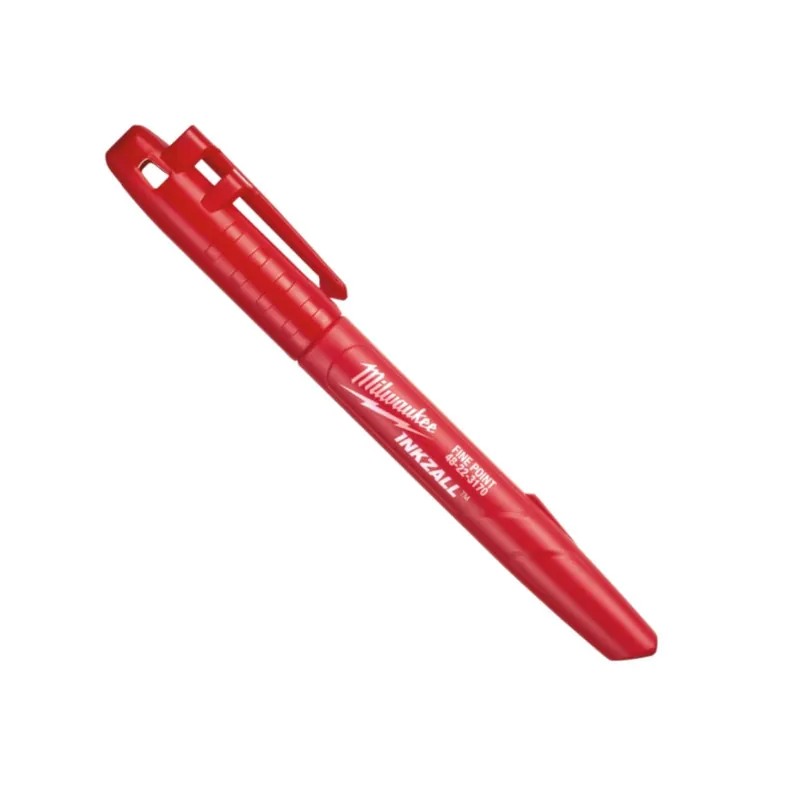 Meilleure Vente Marqueur Permanent Toutes Surfaces Pointe Fine MILWAUKEE? - Rouge Pointe Fine 1 MM - INKZALL? Marker Red