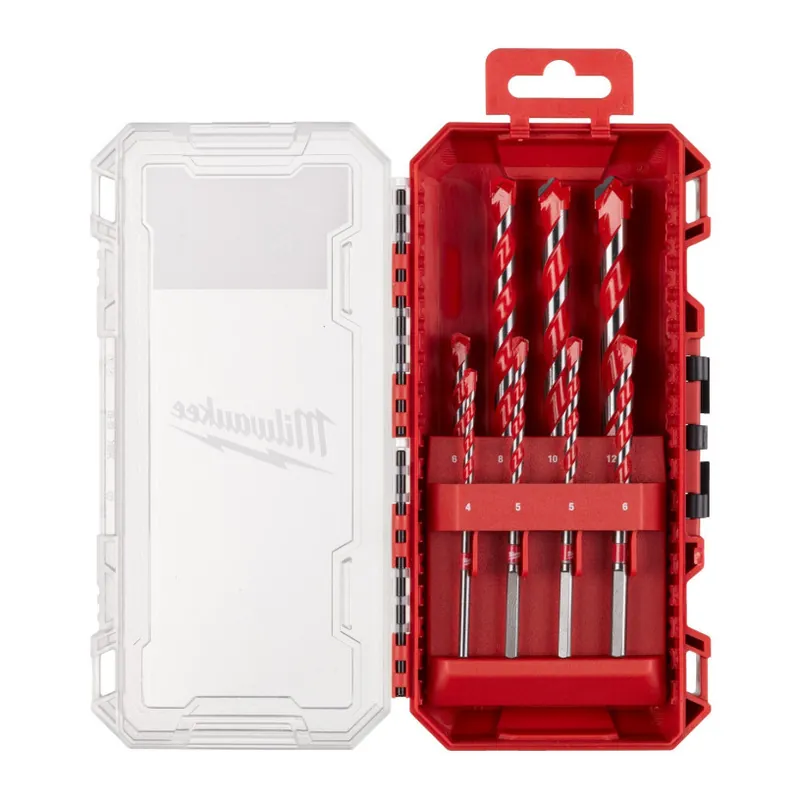 COFFRET 7 FORETS Béton milwaukee - Cylindriques -2 Taillants- ? 4>12MM Nouveauté
