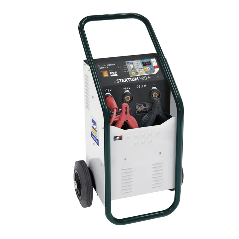 Chargeur Démarreur Batterie 12/24V Tradidtionnel Monophasé GYS? - Capacité 20>750Ah (Charge) - 500A (Key Start) - STARTIUM 980E Nouvel Arrivage
