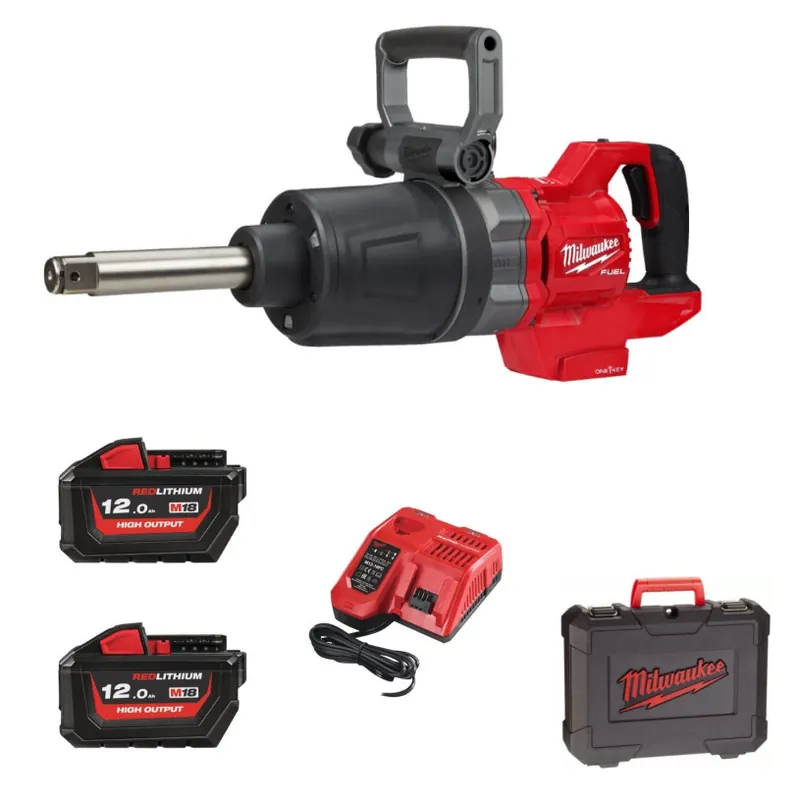 Nouveauté Boulonneuse Choc ONE-KEY Milwaukee? 18 V 1" - 2711 Nm + Box Plactic - 1 Batteries 18V/12,0Ah Forges + Chargeur - ONEFHIWF1D-121C