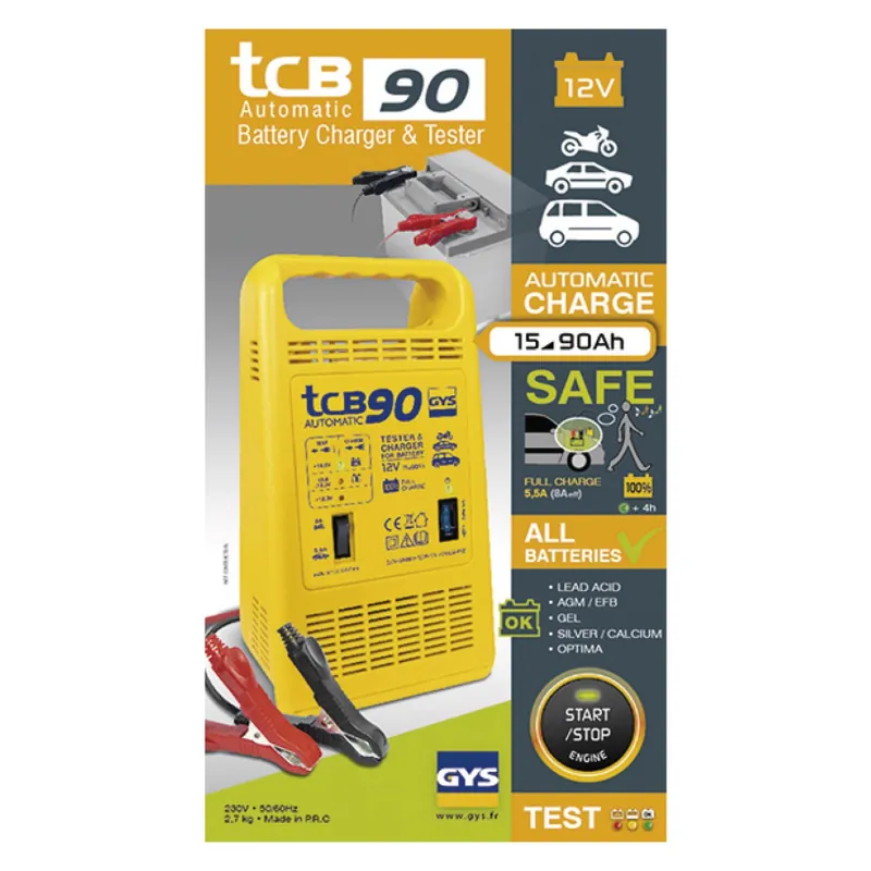 Chargeur automatique 12v – 90Ah – GYS TCB 90 Acheter En Ligne