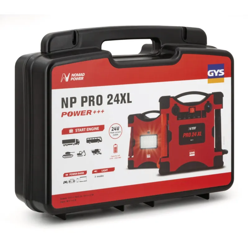 Booster Lithium Batterie 24V PL/Engin TP – Alimentation Hybride GYS? – Nomad Power PRO 24 XL Certifié