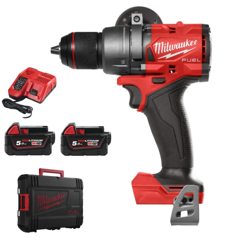 Vente Flash Perceuse Percussion Milwaukee? 18 V Mandrin 13MM – 158 Nm + HD Box – 2 Batteries 18V/5,0Ah + Chargeur – M18 FPD3-502X