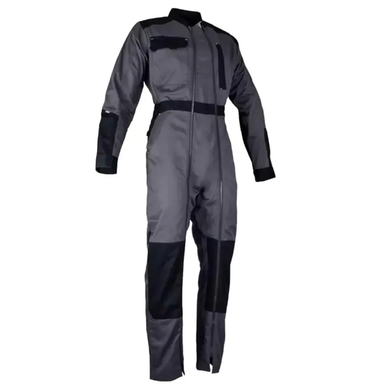 /COMBINAISON Gris/Noir-Cot/Poly-2 Zip-CHLORE – Taille 10 (70/72-6XL) Remise