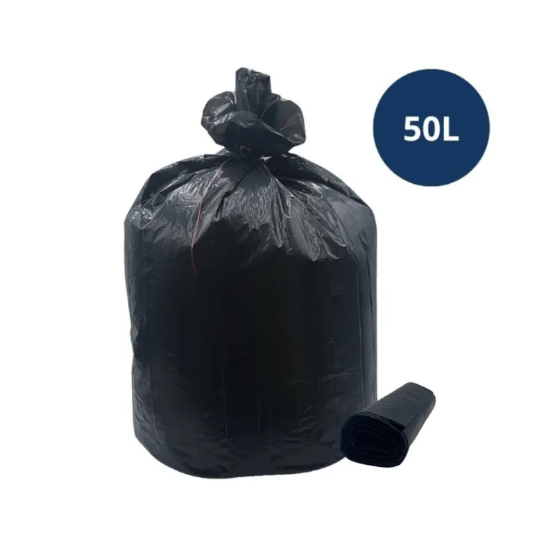 20 Sacs Poubelle Haute Résistance – NOIR Opaque -50 Litres (680X750) – Epaisseur 35μ Offre Limitée
